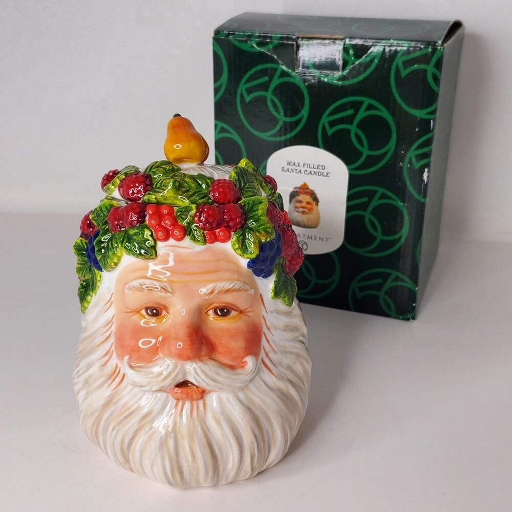 Vintage Department 56 Santa Candle Wax Filled 2001 Peggy Toole with Box ***Used